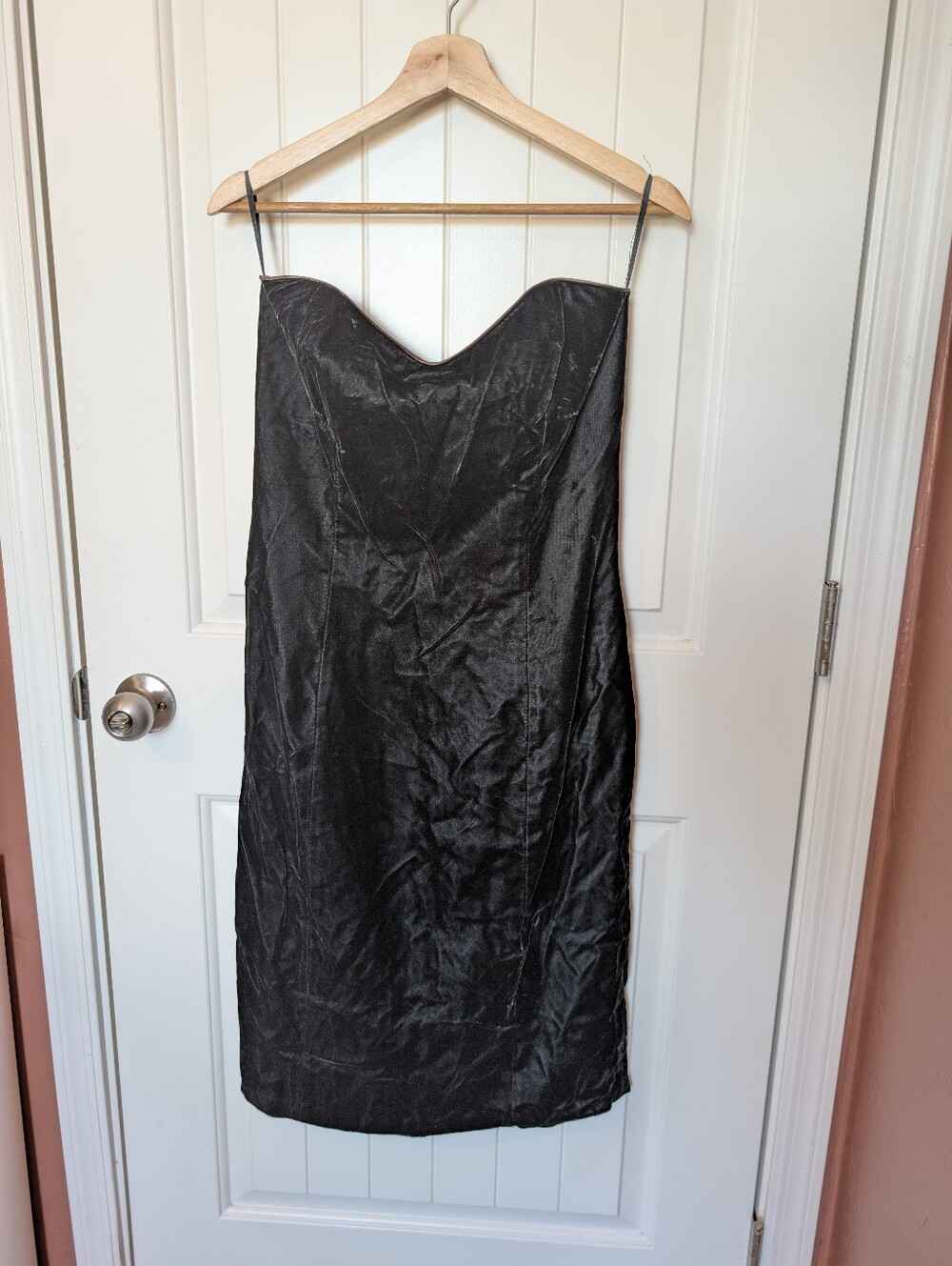 Vintage Scott McClintock Velvet Wired Mini Dress W12 Black